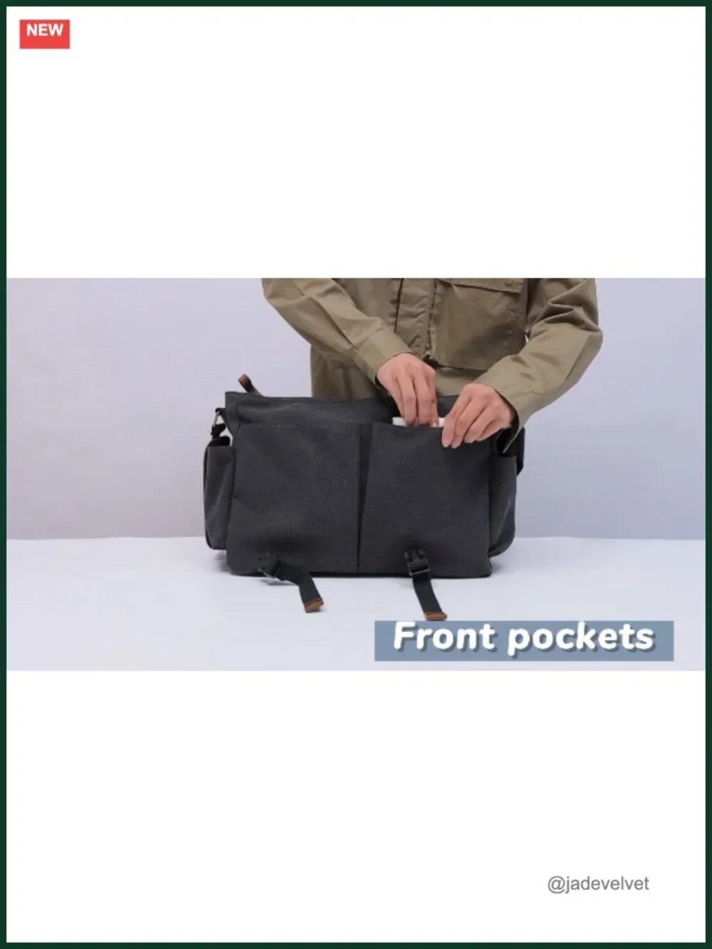 Vintage Canvas Laptop Messenger Bag for Men, 15.6 inch